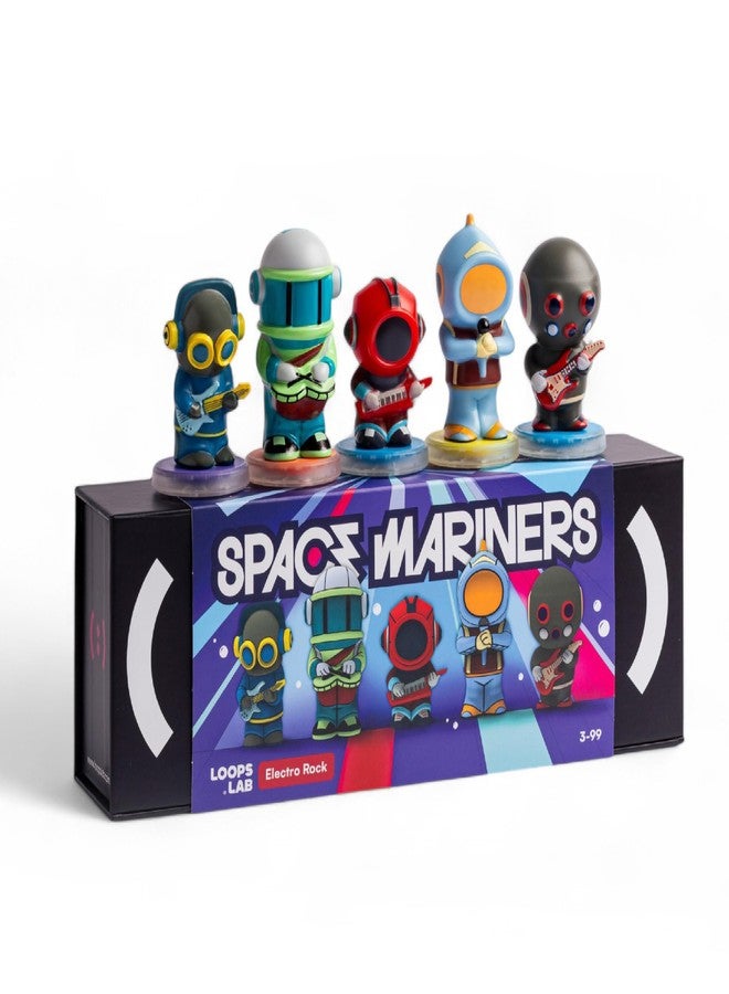 LOOPS Space Mariners - 5-Piece Electro Rock Music Band Interactive Figurine Set - Image 1